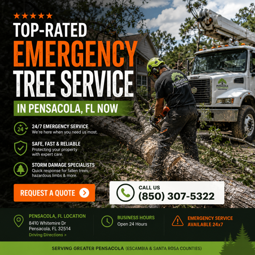 Top Rated Emergency Tree Service in Pensacola FL Now - Professional Storm Debris Mitigation Crew